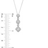 Thumbnail Image 4 of 3/4 CT. T.W. Lab-Grown Diamond Triple Drop Pendant in 10K White Gold