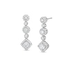 Thumbnail Image 1 of 1 CT. T.W. Lab-Grown Diamond Triple Drop Earrings in 10K White Gold