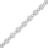 Thumbnail Image 0 of 2 CT. T.W. Lab-Created Diamond Flower Line Bracelet in 10K White Gold