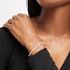 Thumbnail Image 2 of 2 CT. T.W. Lab-Grown Diamond Flower Line Bracelet in 10K White Gold