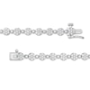 Thumbnail Image 2 of 2 CT. T.W. Lab-Created Diamond Flower Line Bracelet in 10K White Gold