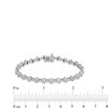 Thumbnail Image 4 of 2 CT. T.W. Lab-Grown Diamond Flower Line Bracelet in 10K White Gold