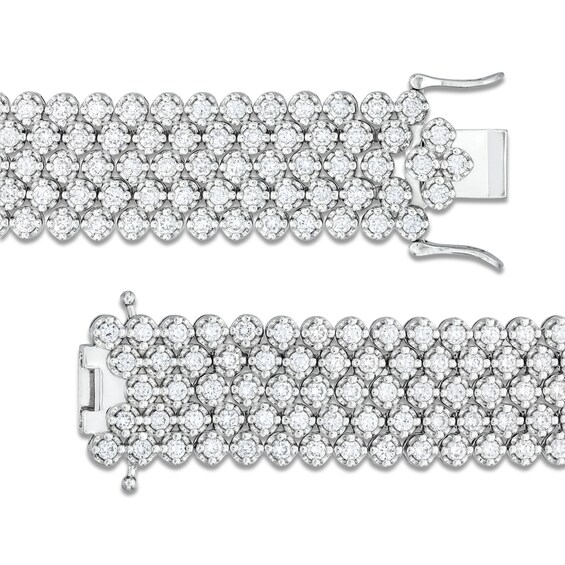 9 CT. T.w. Lab-Grown Diamond Five-Row Bracelet in 10K White Gold