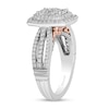 Thumbnail Image 2 of Enchanted Disney Belle 1 CT. T.W. Emerald Multi-Diamond Ornate Engagement Ring in 14K White Gold
