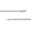 Thumbnail Image 3 of 3-1/2 CT. T.W. Cushion-Cut Lab-Grown Diamond Halo Drop Necklace in 10K White Gold