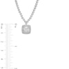 Thumbnail Image 4 of 3-1/2 CT. T.W. Cushion-Cut Lab-Grown Diamond Halo Drop Necklace in 10K White Gold