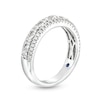 Thumbnail Image 3 of Vera Wang Love Collection 5/8 CT. T.W. Diamond Edge Vintage-Style Wedding Band in 14K White Gold