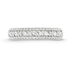 Thumbnail Image 4 of Vera Wang Love Collection 5/8 CT. T.W. Diamond Edge Vintage-Style Wedding Band in 14K White Gold
