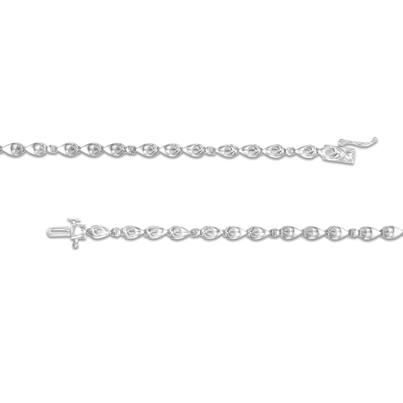 Main Image 3 of 3 CT. T.W. Emerald-Cut Lab-Grown Diamond Frame Drop Necklace in 10K White Gold