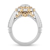 Thumbnail Image 3 of Enchanted Disney Belle 3/4 CT. T.W. Oval Multi-Diamond and Citrine Double Frame Engagement Ring in 14K Two-Tone Gold