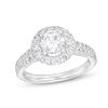 Thumbnail Image 1 of Vera Wang Love Collection Certified Center Diamond 2 CT. T.W. Flower Frame Engagement Ring in 14K White Gold (I/SI2)