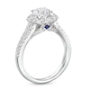 Thumbnail Image 2 of Vera Wang Love Collection Certified Center Diamond 2 CT. T.W. Flower Frame Engagement Ring in 14K White Gold (I/SI2)