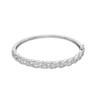 Thumbnail Image 1 of 1 CT. T.W. Diamond Braided Bangle in Sterling Silver – 7.5"