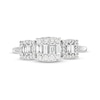 Thumbnail Image 4 of 1/2 CT. T.W. Cushion-Shaped Multi-Diamond Three Stone Ring in 10K White Gold