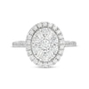 Thumbnail Image 3 of 1 CT. T.W. Oval-Shaped Multi-Diamond Frame Ring in 10K White Gold