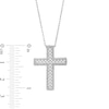 Thumbnail Image 3 of 1/2 CT. T.W. Diamond Frame Cross Pendant in 10K White Gold