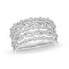 Thumbnail Image 1 of 1/2 CT. T.W. Diamond Multi-Row Art Deco Ring in 10K White Gold