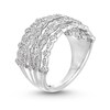 Thumbnail Image 3 of 1/2 CT. T.W. Diamond Multi-Row Art Deco Ring in 10K White Gold