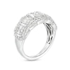 Thumbnail Image 3 of 1 CT. T.W. Cushion-Shaped Multi-Diamond Scallop Edge Band in 10K White Gold