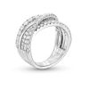 Thumbnail Image 3 of 1-1/2 CT. T.W. Diamond Crossover Multi-Row Ring in 10K White Gold