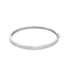 Thumbnail Image 1 of 1/2 CT. T.W. Diamond Lined Bangle in Sterling Silver