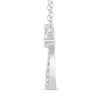 Thumbnail Image 3 of 1/3 CT. T.W. Multi-Diamond Pear Horseshoe Necklace in 10K White Gold