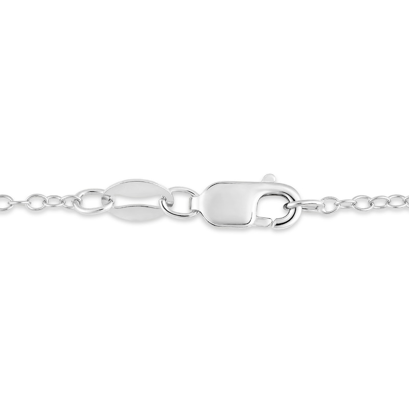 Main Image 4 of 1/3 CT. T.W. Multi-Diamond Pear Horseshoe Necklace in 10K White Gold