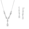 Thumbnail Image 0 of 1/2 CT. T.W. Lab-Created Diamond Y-Necklace and Earrings Set in 10K White Gold