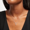 Thumbnail Image 1 of 1/2 CT. T.W. Lab-Created Diamond Y-Necklace and Earrings Set in 10K White Gold