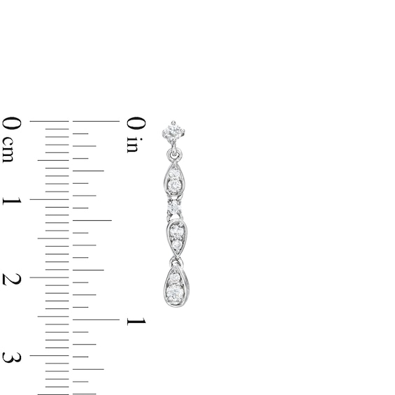 1/2 CT. T.w. Lab-Grown Diamond Y-Necklace and Earrings Set in 10K White Gold