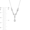 Thumbnail Image 4 of 1/2 CT. T.W. Lab-Created Diamond Y-Necklace and Earrings Set in 10K White Gold