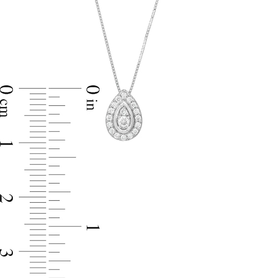 1/3 CT. T.w. Lab-Grown Diamond Teardrop Pendant and Earrings in 10K White Gold