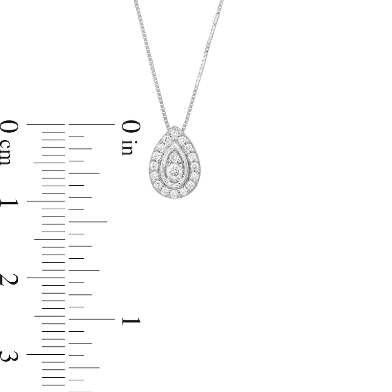 1/3 CT. T.W. Lab-Created Diamond Teardrop Pendant and Earrings in 10K White Gold