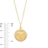 Thumbnail Image 4 of 1/10 CT. T.W. Diamond Frame Crucifix Medallion Pendant in 10K Gold