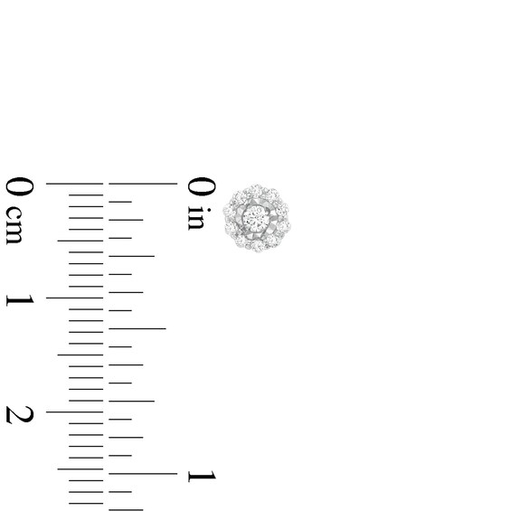 1/4 CT. T.w. Diamond Frame Stud Earrings in 10K White Gold