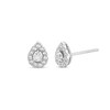 Thumbnail Image 1 of 1/4 CT. T.W. Diamond Pear-Shaped Frame Stud Earrings in 10K White Gold