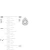 Thumbnail Image 3 of 1/4 CT. T.W. Diamond Pear-Shaped Frame Stud Earrings in 10K White Gold