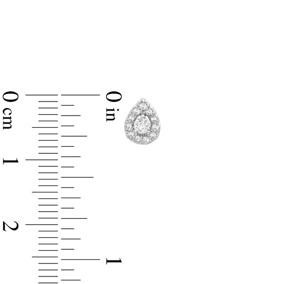 1/4 CT. T.w. Diamond Pear-Shaped Frame Stud Earrings in 10K White Gold