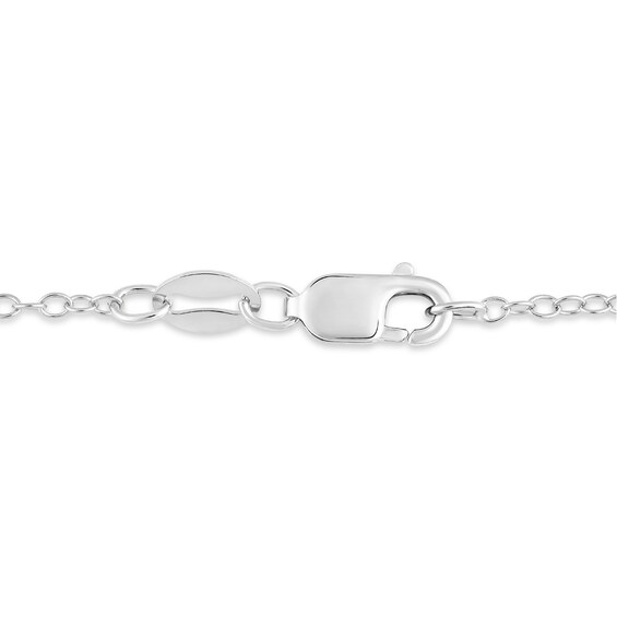 1/2 CT. T.w. Multi-Diamond Oval and Rectangle Linear Infinity Pendant in 10K White Gold