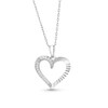 Thumbnail Image 1 of 1/10 CT. T.W. Diamond Heart Outline Pendant in Sterling Silver