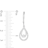 Thumbnail Image 3 of 5/8 CT. T.W. Diamond Double Open Pear-Shaped Drop Earrings in 10K White Gold