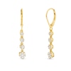 Thumbnail Image 1 of 1/2 CT. T.W. Multi-Diamond Graduated Flower Drop Earrings in 10K Gold