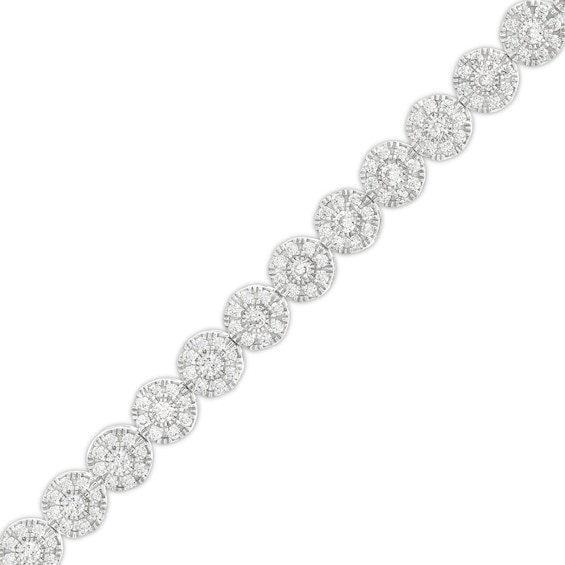 3 CT. T.w. Multi-Diamond Line Bracelet in 10K White Gold