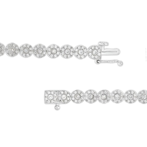 3 CT. T.w. Multi-Diamond Line Bracelet in 10K White Gold