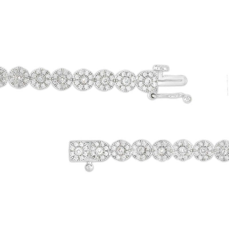 Main Image 3 of 3 CT. T.W. Multi-Diamond Line Bracelet in 10K White Gold