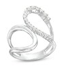 Thumbnail Image 1 of 1/3 CT. T.W. Diamond Bypass Open Shank Loop Ring in Sterling Silver