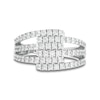 Thumbnail Image 4 of 1 CT. T.W. Diamond Multi-Row Overlap Ring in 10K White Gold