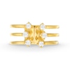 Thumbnail Image 4 of 1/4 CT. T.W. Diamond Triple Row Open Shank Ring in 10K Gold