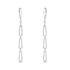 Thumbnail Image 1 of 1/2 CT. T.W. Diamond Geometric Drop Earrings in 10K White Gold