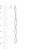 Thumbnail Image 3 of 1/2 CT. T.W. Diamond Geometric Drop Earrings in 10K White Gold